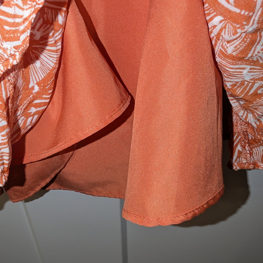 Forever 21 Orange & White Patterned Mini Dress - Picture 4 of 5